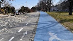 Sportliche Routenwahl an der Dravapromenade in Osijek