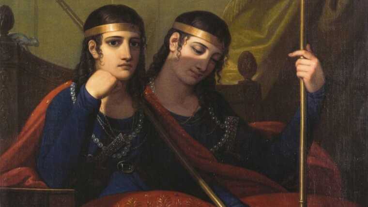 Joseph Grassi, Die königlichen Geschwister aus dem Panedone-Zyklus (Ausschnitt), 1804–1809, Herzogliches Museum der Stiftung Schloss Friedenstein, Gotha