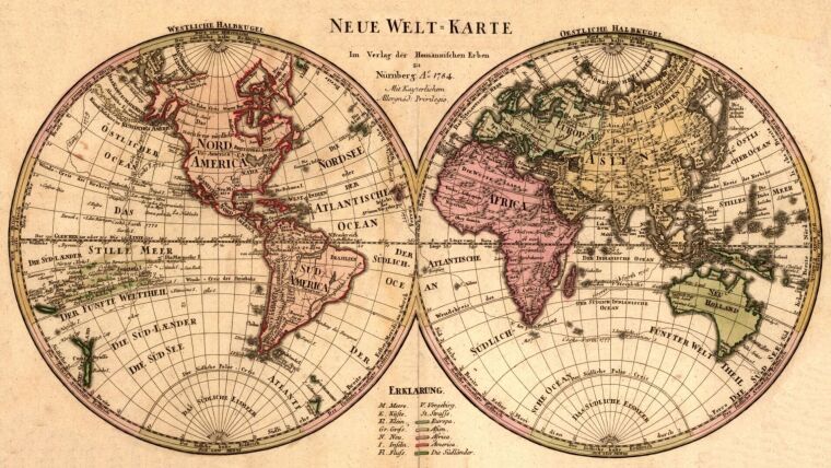 Historische Weltkarte