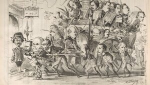 "Le déménagement du CHARIVARI", Lithographie in Le Charivari, 18.11.1867, BnF