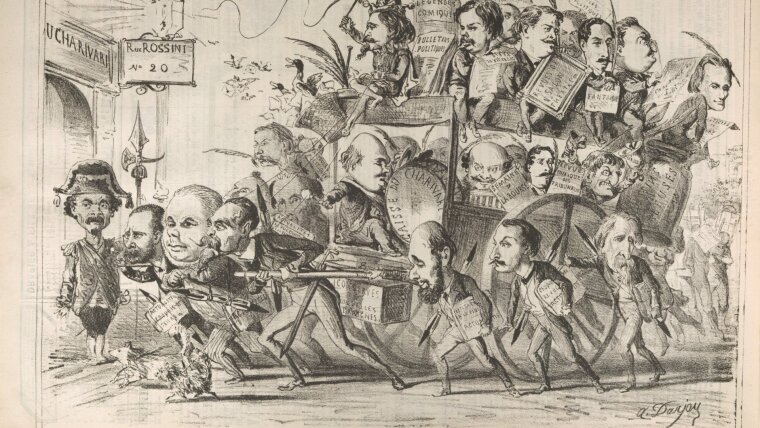 "Le déménagement du CHARIVARI", Lithographie in Le Charivari, 18.11.1867, BnF
