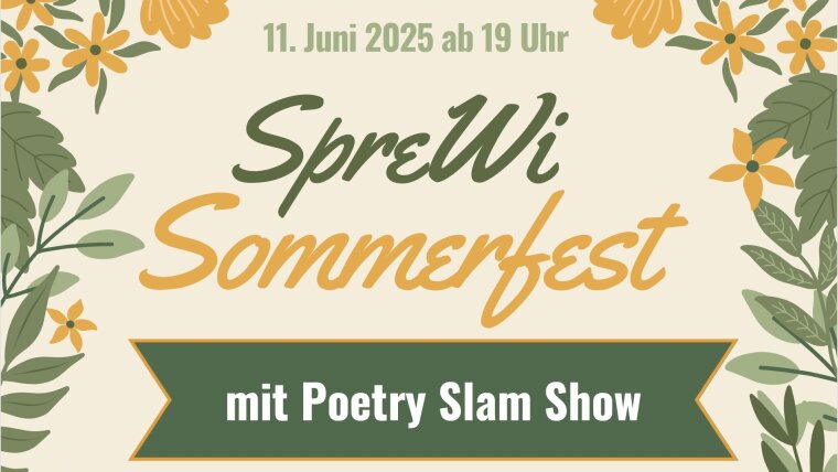 Ankündigung für das Sprewi-Sommerfest
