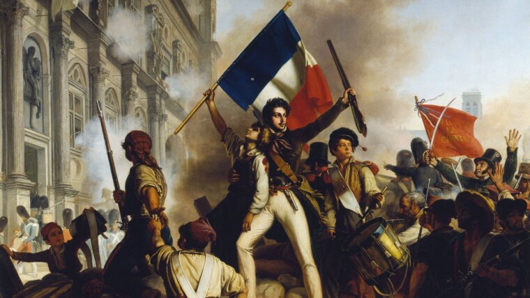 Jean Victor Schnetz: Révolution de 1830 – Combat devant l'Hôtel de Ville (1833)