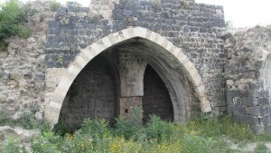 Aramaic church wall in Tur Abdin (Turkey).