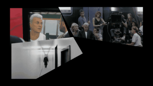 Werbung zur Filmvorführung und Podiumsdiskussion von "Der Passagier" (BRD, 1988, Thomas Brasch)