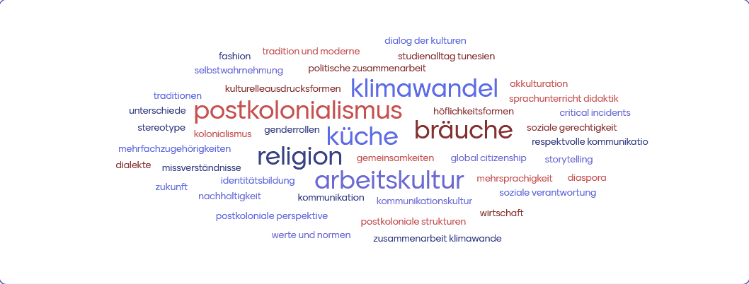 Kick-off-Meeting: Wordcloud interkultureller Themen