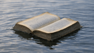 Book floating in Water