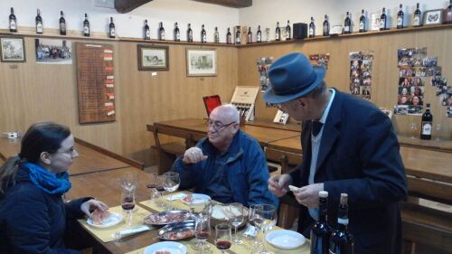 Frau Hocke in Torrenieri.