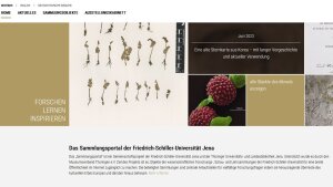 Screenshot des Sammlungsportals der Uni Jena