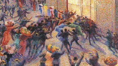 Schlägerei in der Galerie