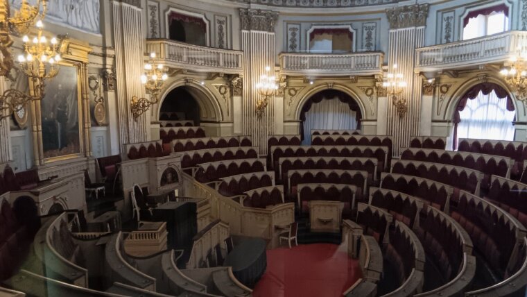 Subalpinisches Parlament, Abgeordnetenhaus, 1848-1865 Palazzo Carignano, Turin