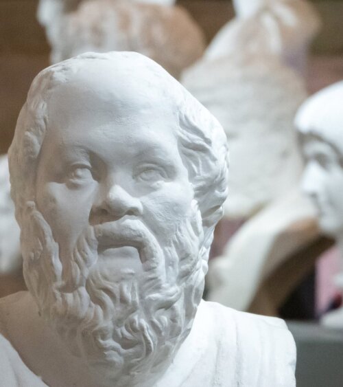 Dieser Abguss zeigt das Portr&auml;t des griechischen Philosophen Sokrates
