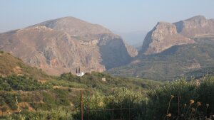 Auf dem Weg von Rethymno auf den Psiloritis, Kreta, Griechenland
