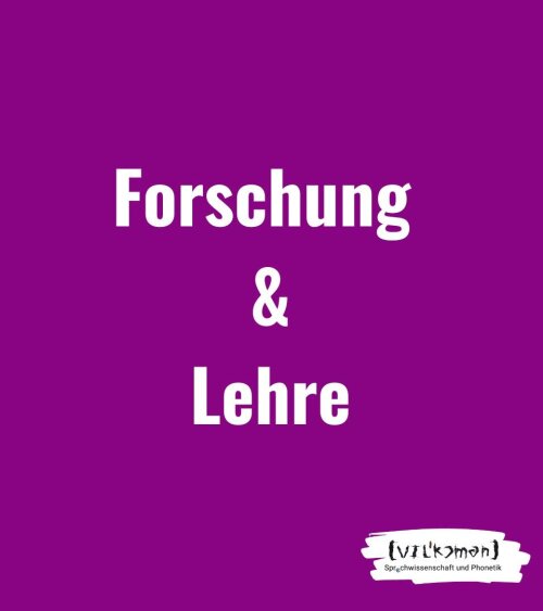 Forschung und Lehre an der Professur für Sprechwissenschaft