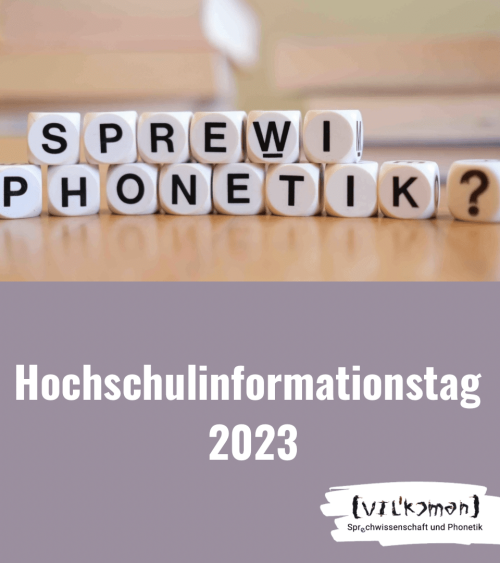 Mit Buchstaben auf Würfeln ist der Schriftzug "Sprewi Phonetik?" gelegt