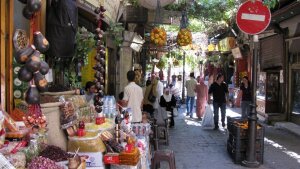 Straßenmarkt in Damaskus, Syrien