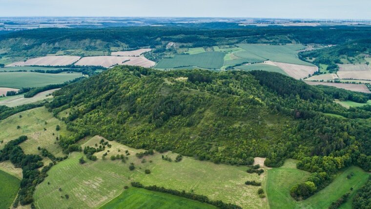 Copteraufnahme vom Alten Gleisberg aus Richtung Süden