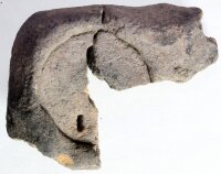 Gussformfragment – Scheibenfibelgrundplatte