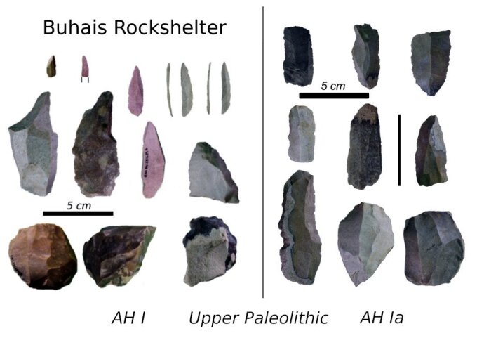 Jungpaläolithische Artefakte der Fundstelle Buhais Rockshelter