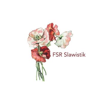 Logo des FSR Slawistik (einzelne Blumen und sein Name)