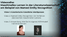 Videoreihe: Maschinelles Lernen in der Literaturwissenschaft am Beispiel von Named Entity Recognition