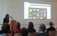 Dr. Ira Spieker (Institute for Saxon History and Ethnology) presenting the project "1989 revisited"